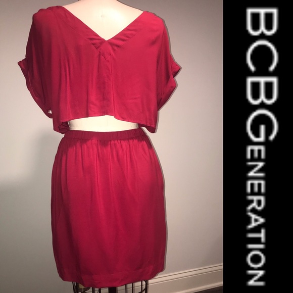 BCBGENERATION Ruby Red Open Back Dress ▪️sz Med - Picture 3 of 8